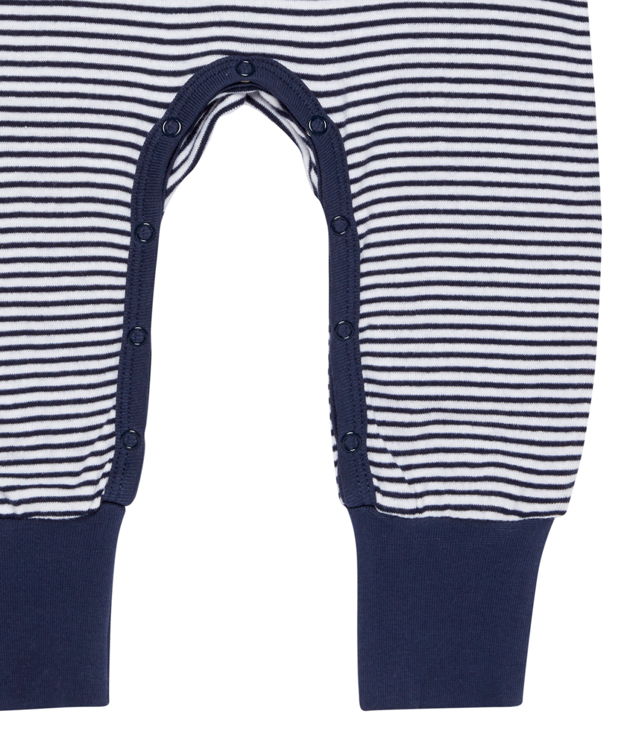 Baby Strampler langarm geringelt wayan navy