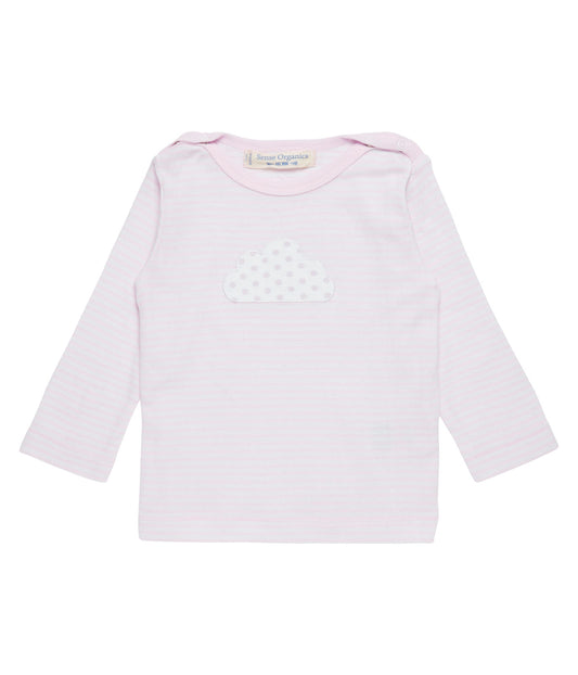 Baby Shirt langarm classic Ringel luna rosa